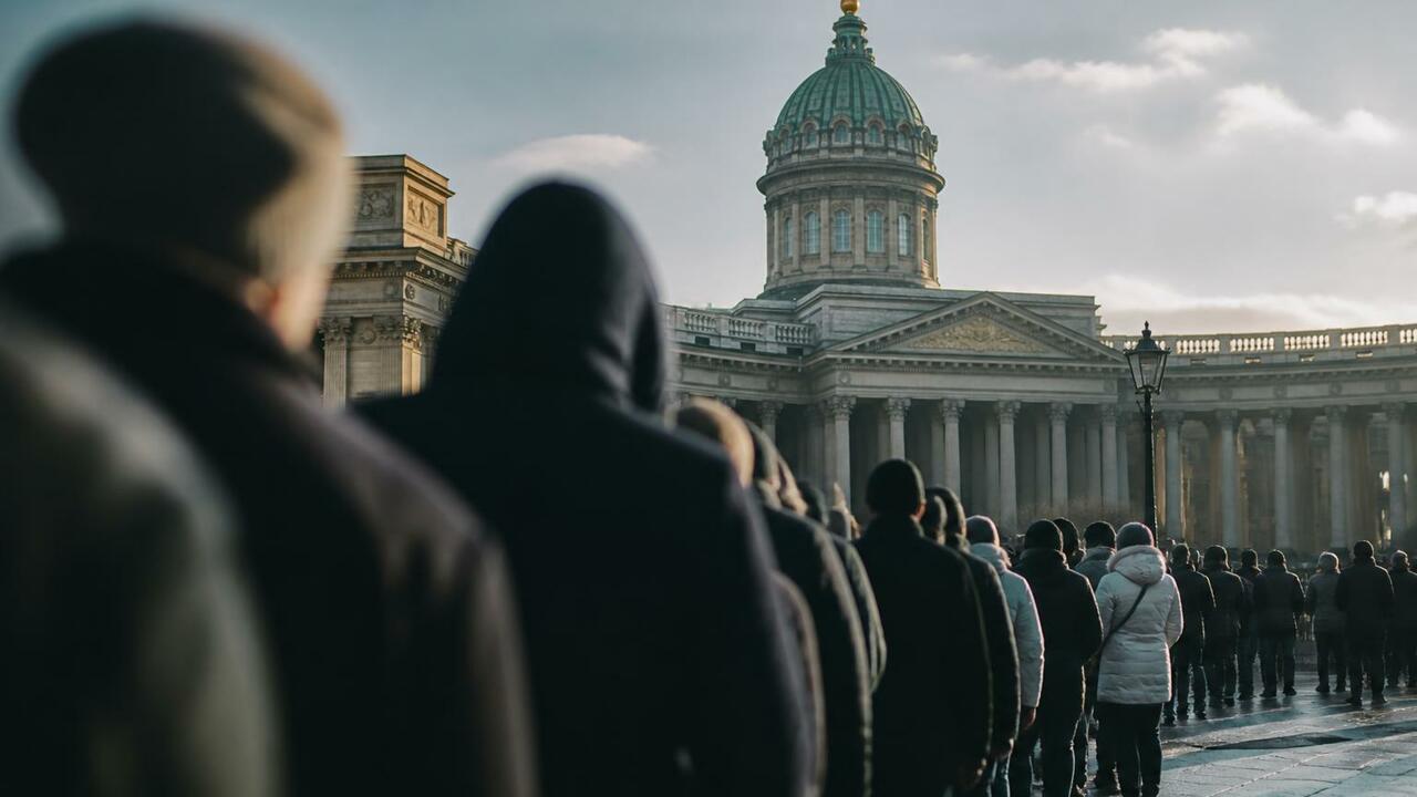 Верующие выстроились в очередь к мощам Спиридон...