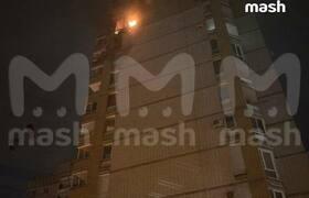 Квартира загорелась после попадания БПЛА в Волг...